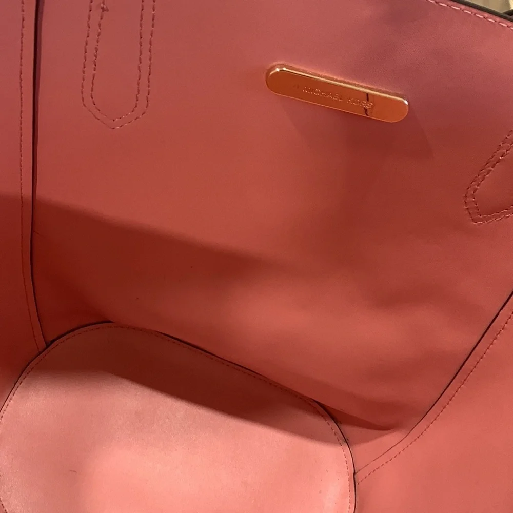 Michael Kors Bag Portia Pink Suede Leather Tote